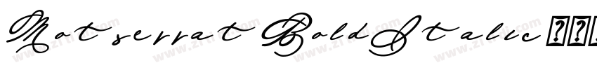 Motserrat BoldItalic字体转换